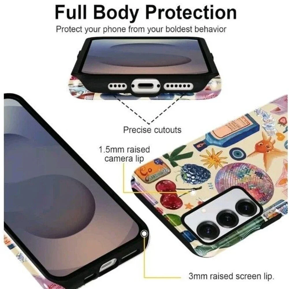 Cute Summer Collage Pattern Phone Case for Samsung Galaxy S22 5G Case 6.1